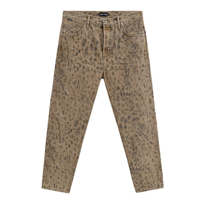Tom Ford Beige Cotton Tapered Jeans