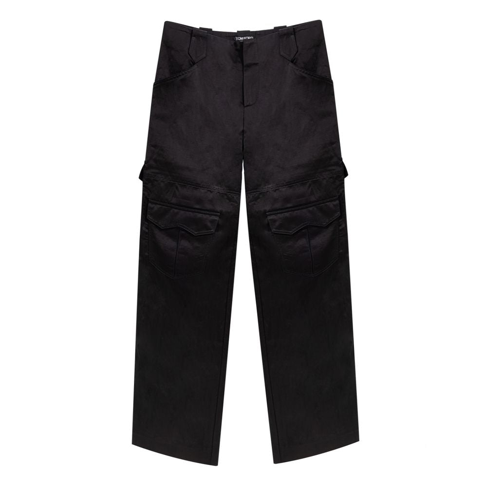 Tom Ford Black Viscose Cargo Pants