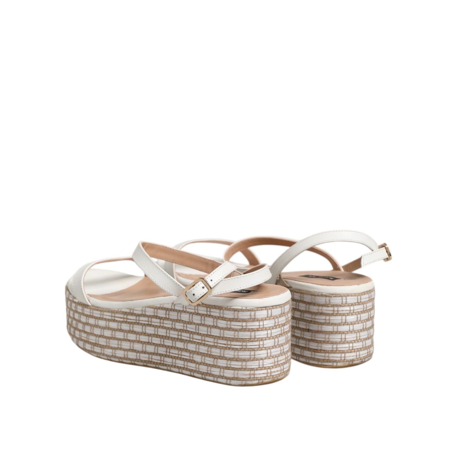Patrizia Pepe White Espadrilles Ankle Strap Sandals Shoes