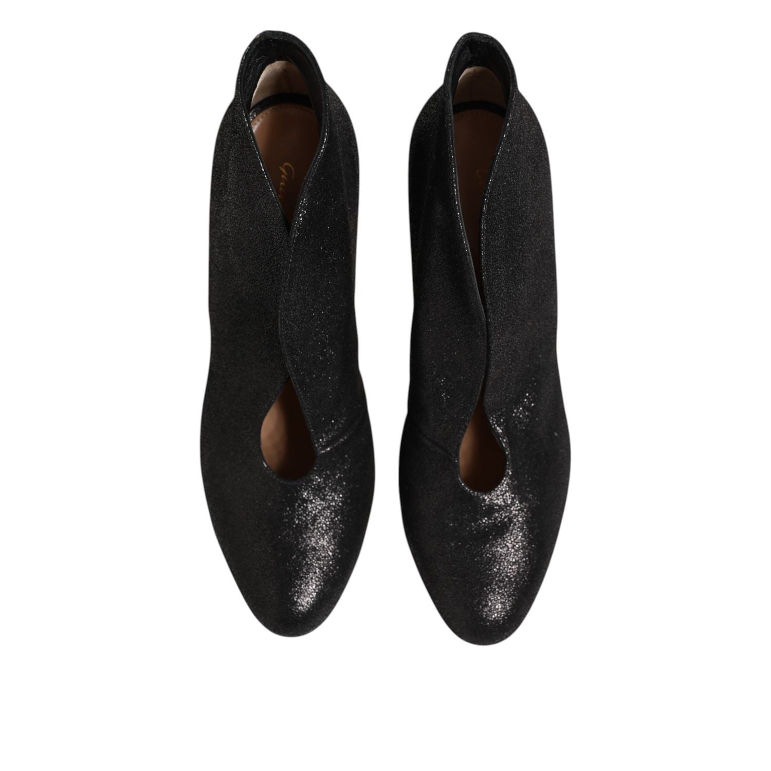 Gianvito Rossi Metallic Black Pump Stiletto Heels Shoes