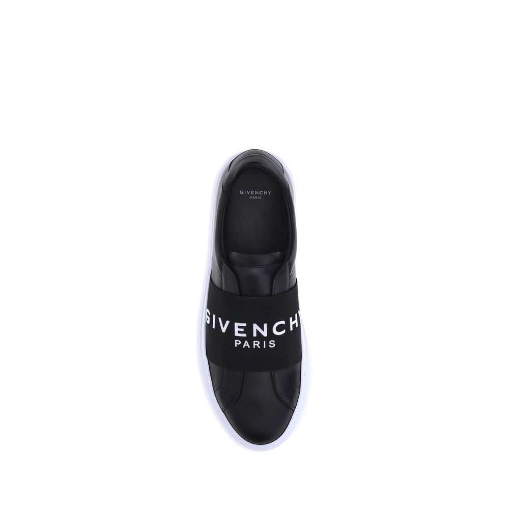 Givenchy Black Calf Leather Bos Taurus Low Top Sneakers