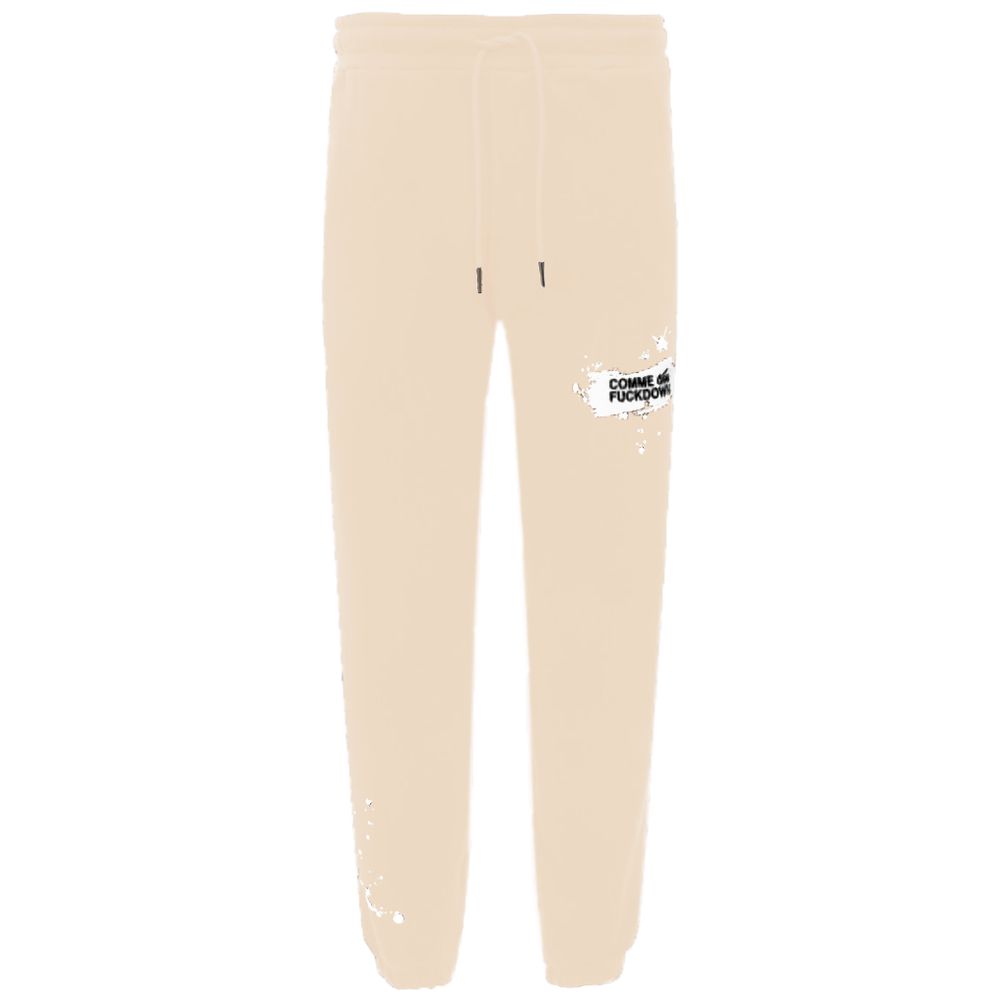 Comme Des Fuckdown Beige Cotton Men Sweatpant