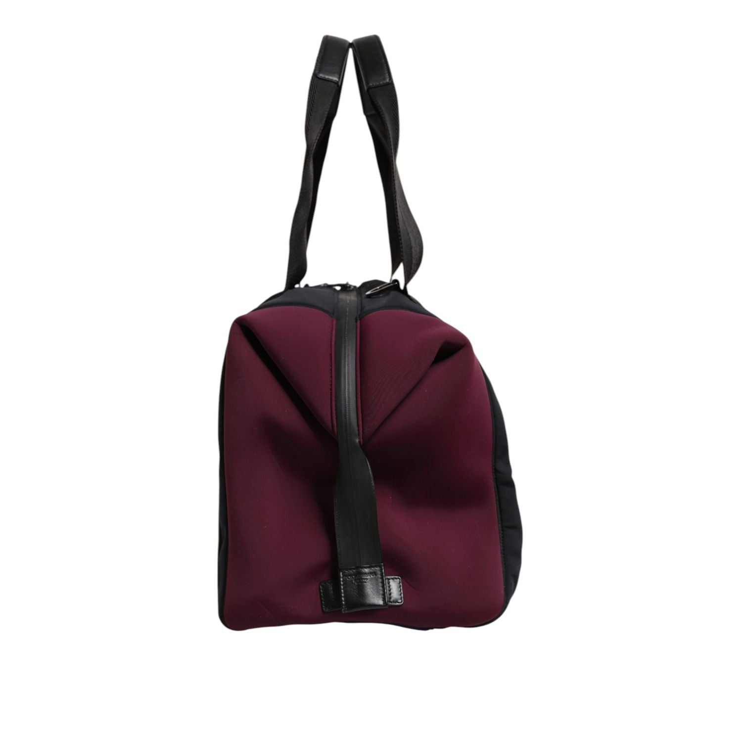 Dolce & Gabbana Black Maroon Hand Shoulder Duffel Travel Bag