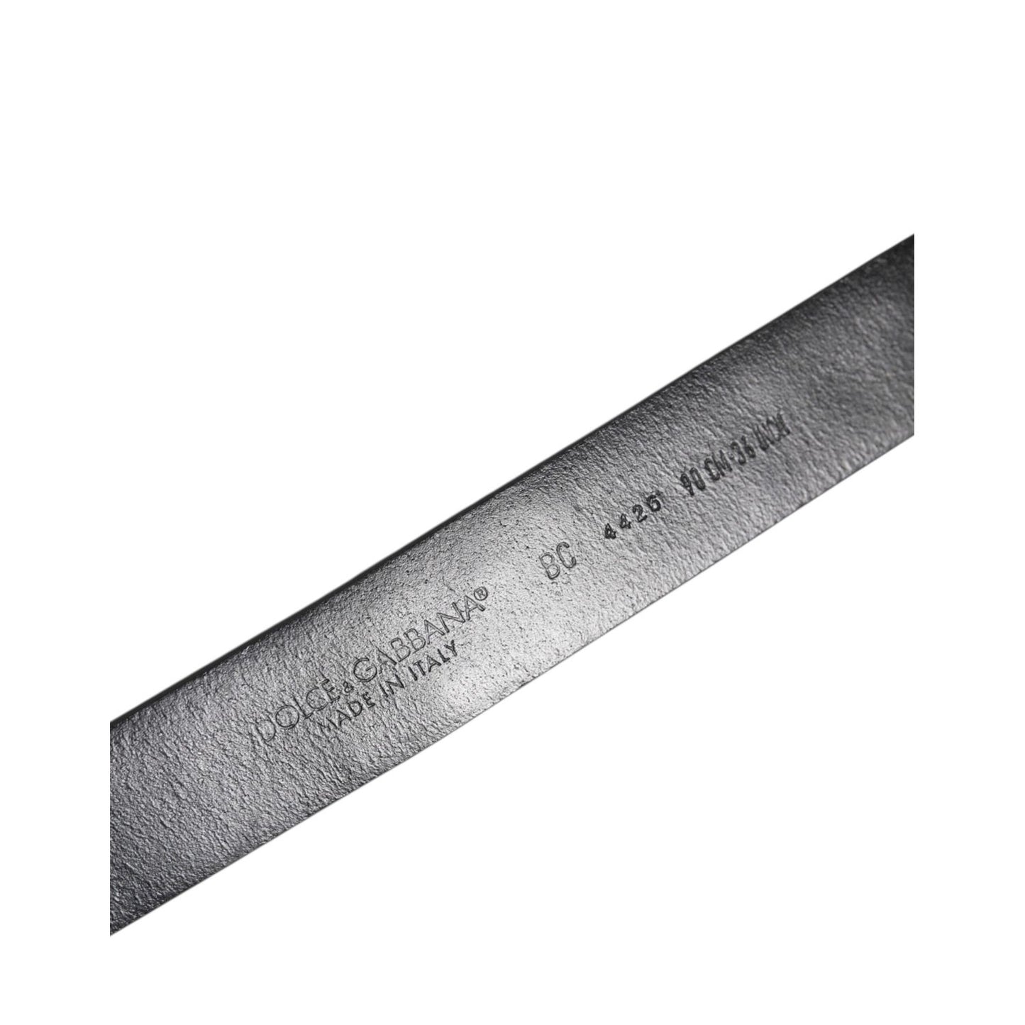 Dolce & Gabbana Black Studded Leather Metal Logo Buckle Belt