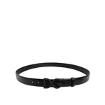 Dolce & Gabbana Black Leather Classic Metal DG Buckle Belt BEL9468-110