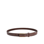 Dolce & Gabbana Brown Calf Leather Antique Buckle Belt