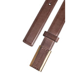 Dolce & Gabbana Brown Calf Leather Antique Buckle Belt