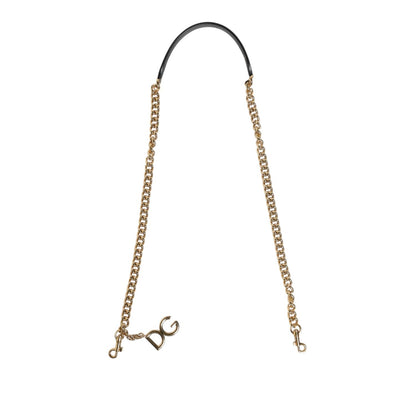 Dolce & Gabbana Brown Leopard Gold Brass Chain Accessory Shoulder Strap