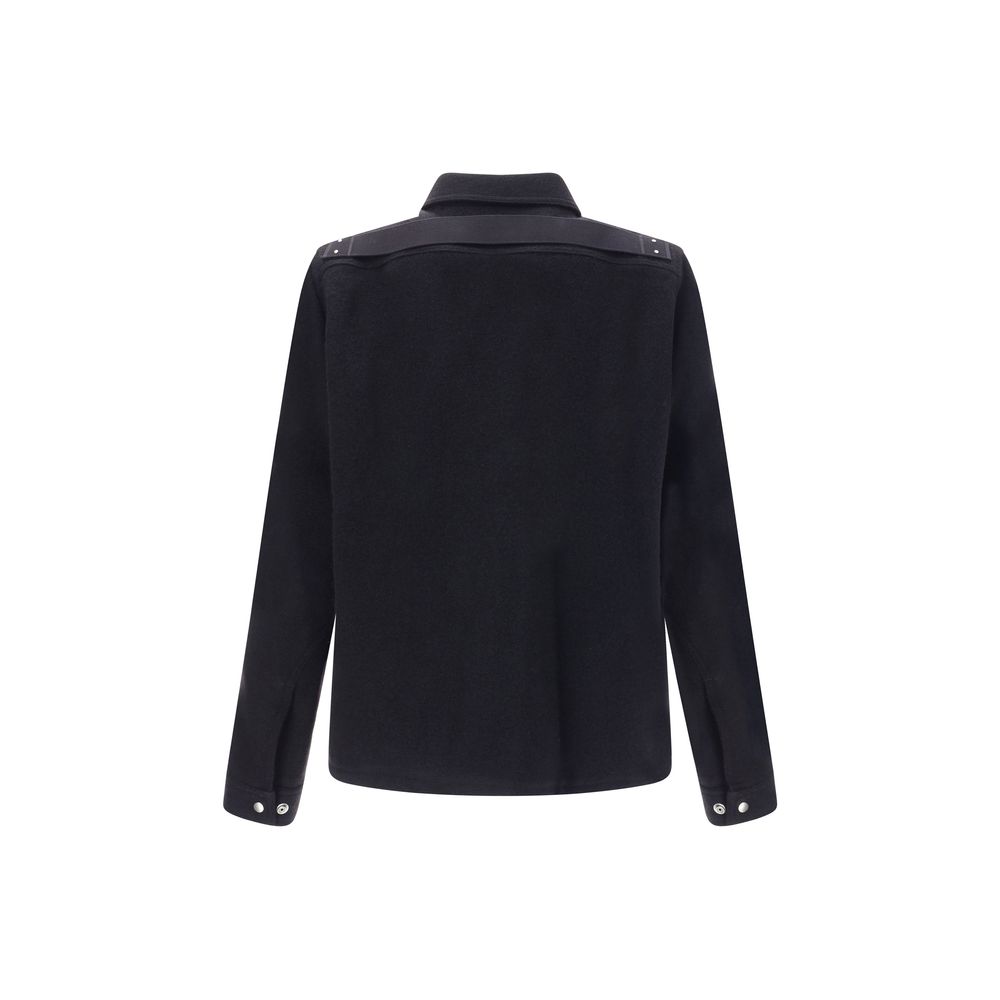 Rick Owens Black Fleece Wool Coat