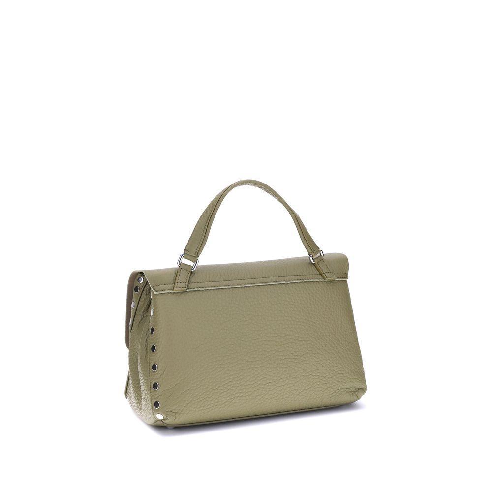 Front view with bag zipped and handles upright.