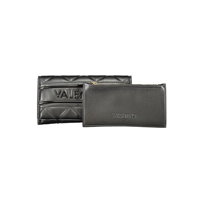 Mario Valentino Black Polyethylene Women Wallet with card slots and coin purse