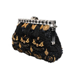 Dolce & Gabbana Black Tassel Gold Baroque Crystal Evening Clutch Bag