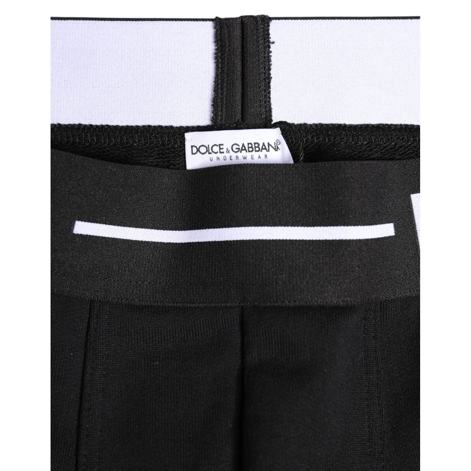 Dolce & Gabbana Black Cotton Stretch Regular Boxer Underwear