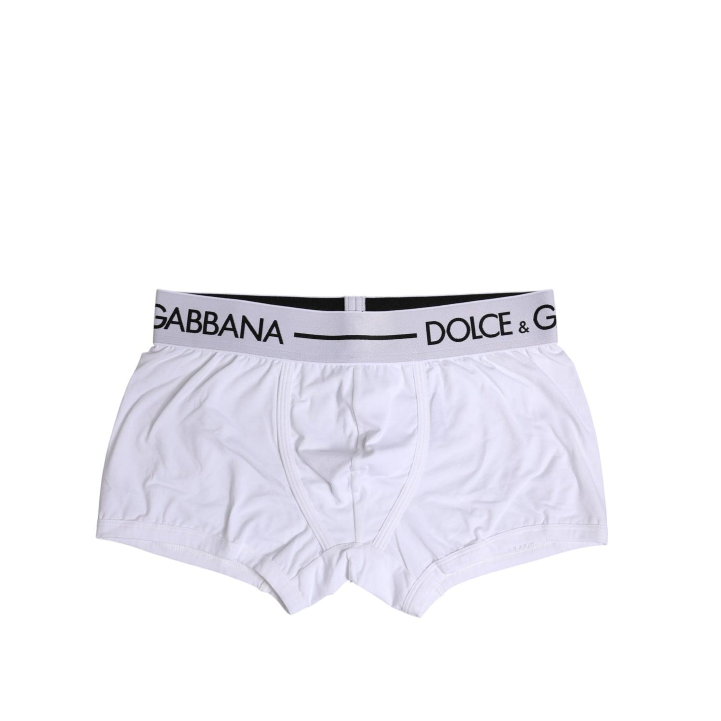 Dolce & Gabbana White Cotton Stretch Regular Boxer Underwear