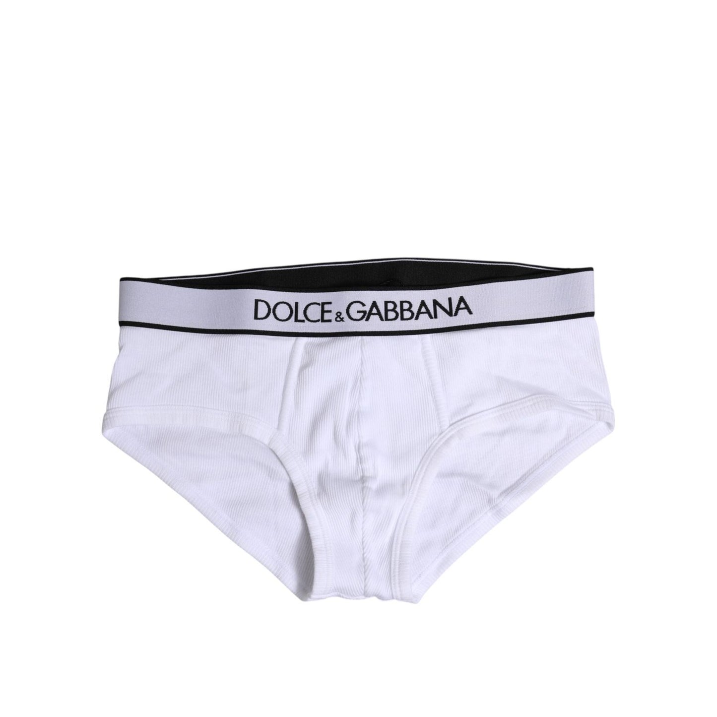 Dolce & Gabbana White Cotton Stretch Regular Brief Underwear
