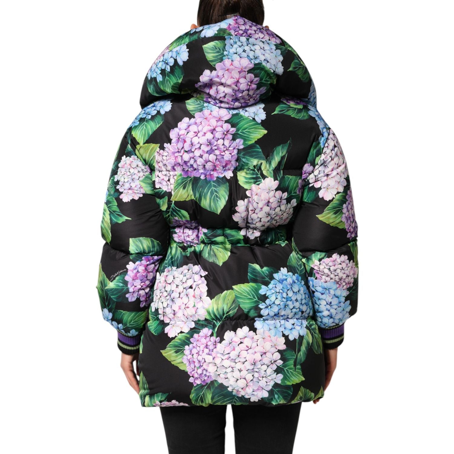 Dolce & Gabbana Multicolor Floral Print Puffer Quilted Jacket