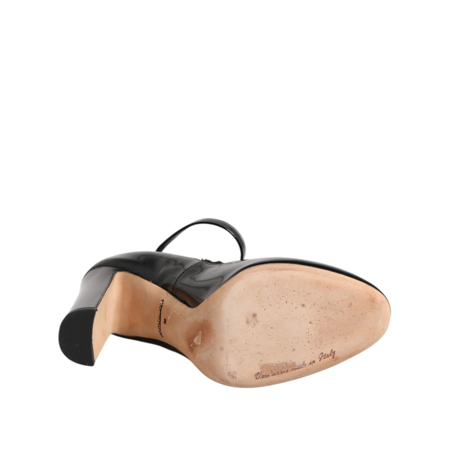 Dolce & Gabbana Black Leather Lace Socks Heels Pumps Shoes