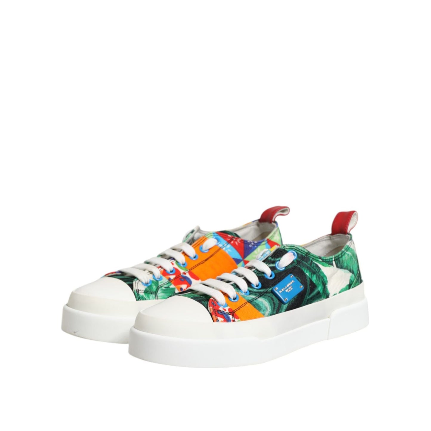 Dolce & Gabbana Multicolor Patchwork Low Top Sneakers Shoes