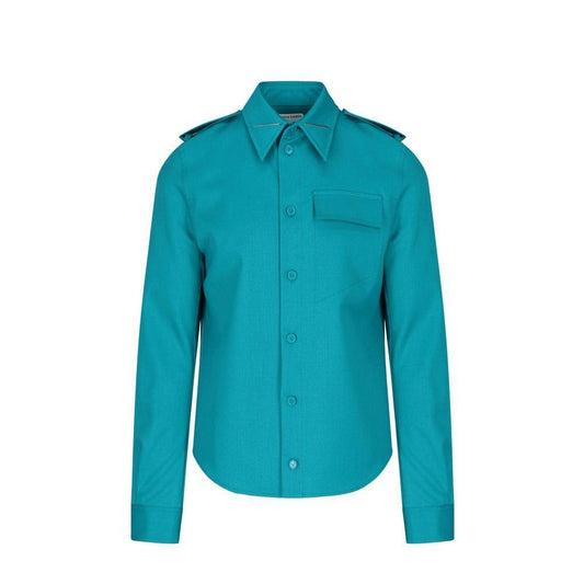 Bottega Veneta Grain De Poudre Wool Shirt BO-8735261098196-IT50 | L