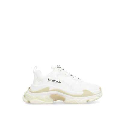 Balenciaga White Calfskin Chunky Sneakers
