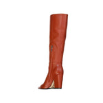 Sergio Rossi Leather Heel Boots SE-8774959235284-EU35/US5