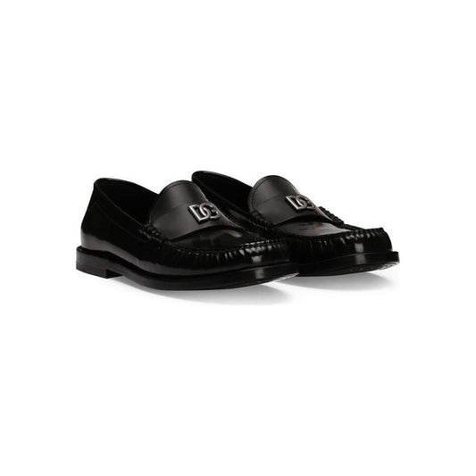 Dolce & Gabbana Leather Logo Loafers