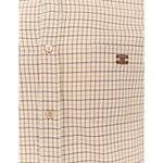 Celine Logo-Embroidered Checked Cotton Shirt CE-8815557148884-42