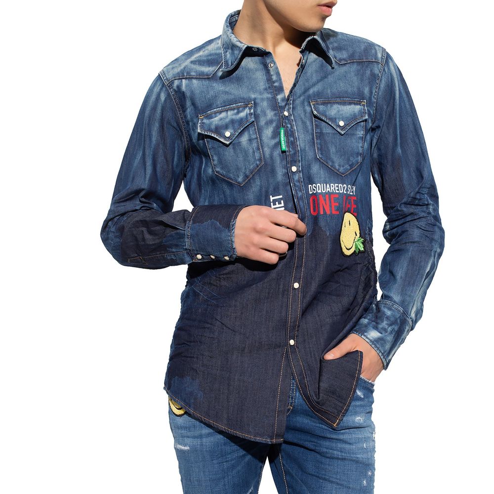 Dsquared² Blue Denim Shirt
