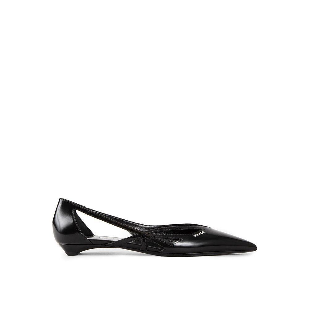 Prada Brushed Leather Cut-Out Ballerina Flats PR-8802736931028-38