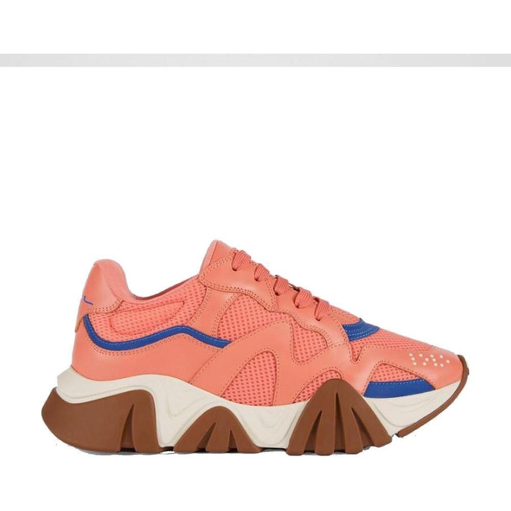 Versace Orange Leather Chunky Sneakers