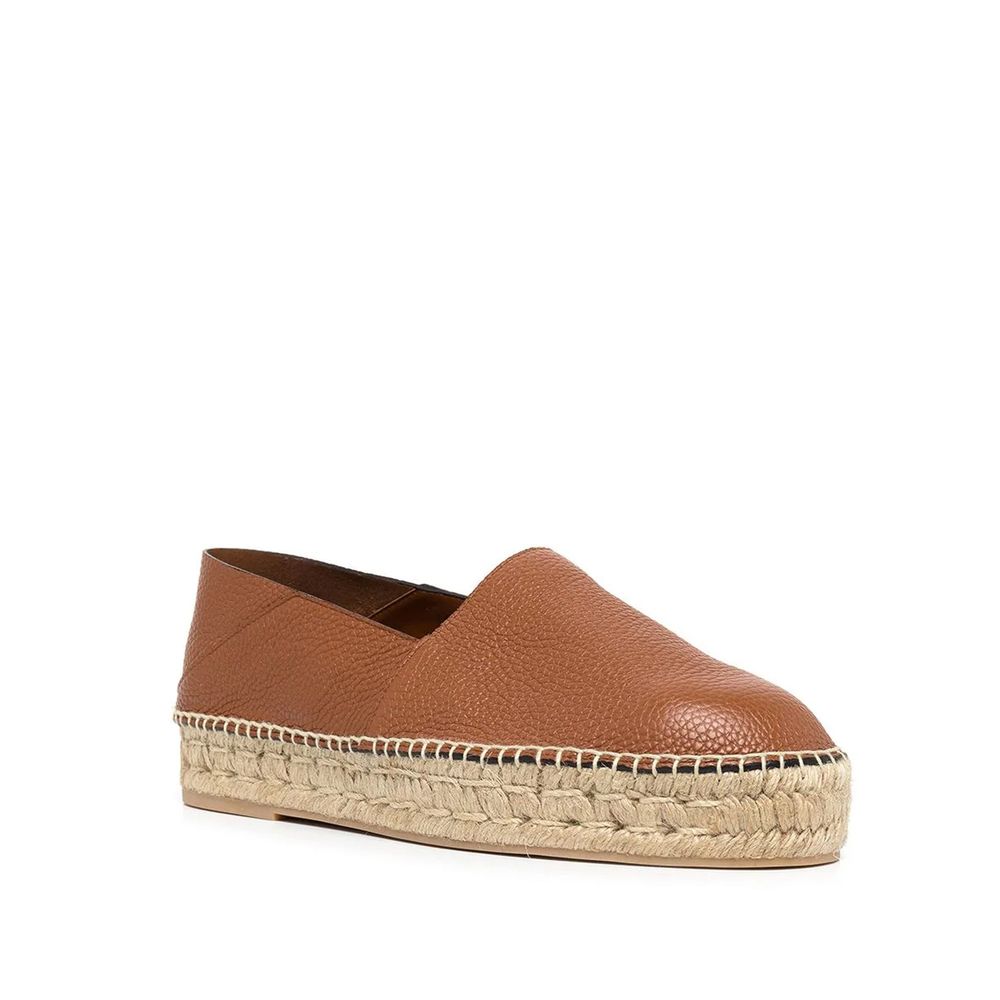 Valentino Garavani Brown Calfskin Espadrilles