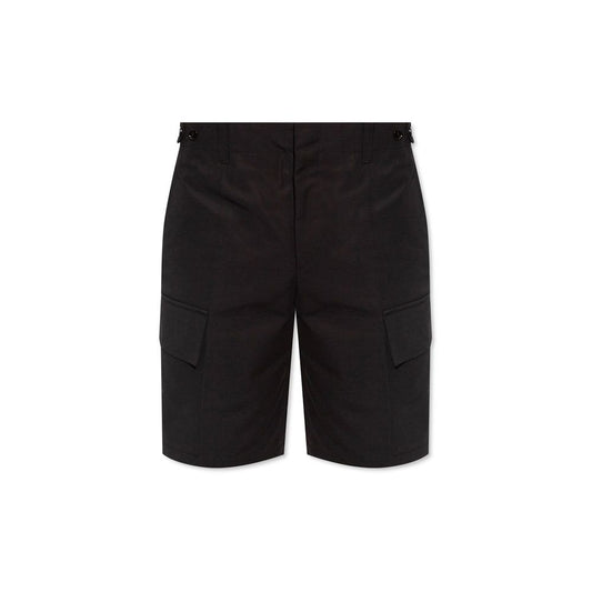 Jil Sander Black Cotton Cargo Shorts