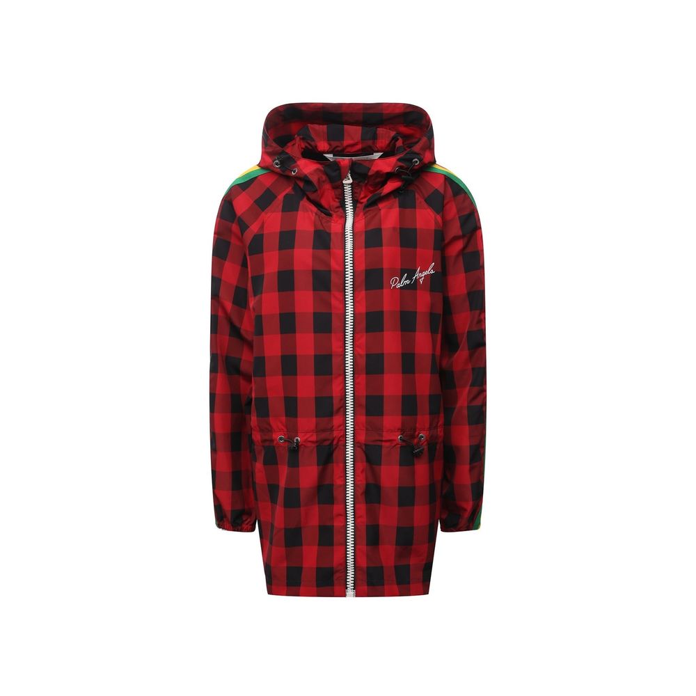 Palm Angels Red Polyamide Full-Length Jacket