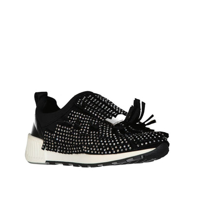 Sergio Rossi Black Fabric Chunky Sneakers