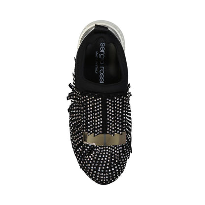 Sergio Rossi Black Fabric Chunky Sneakers