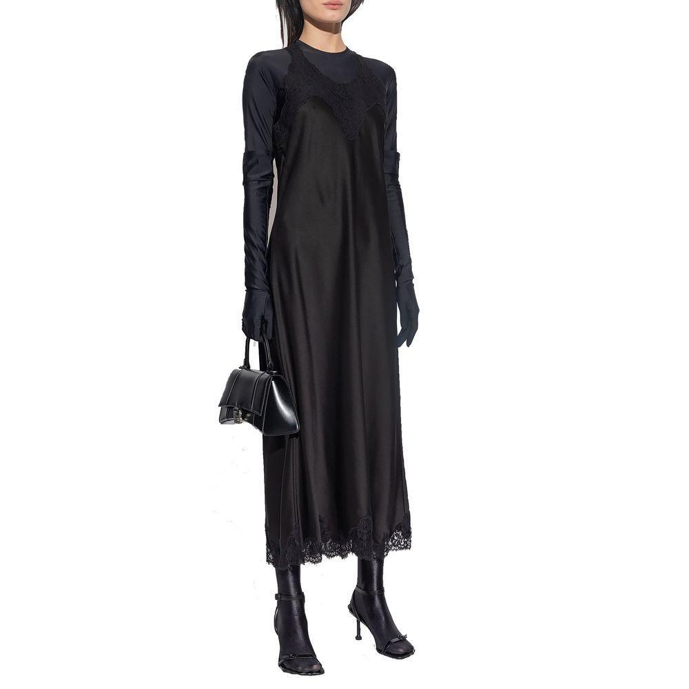 Balenciaga Satin Strappy Midi Dress