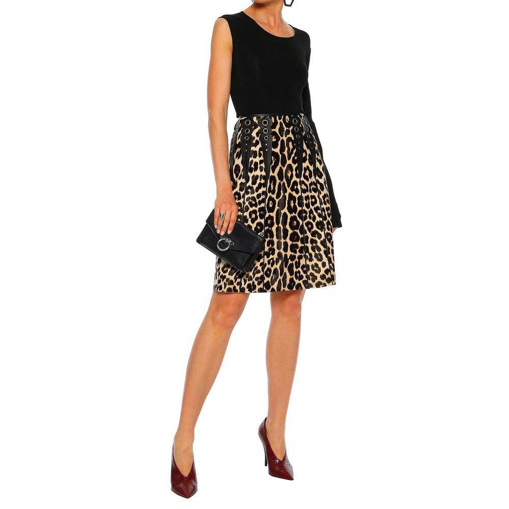 Bottega Veneta Leopard Print Calf Hair Skirt BO-8736279265492-42