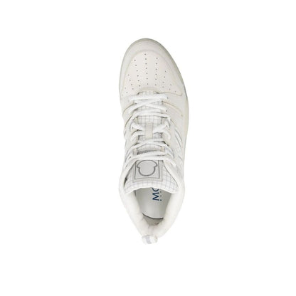 Moncler White Calfskin High Top Sneakers
