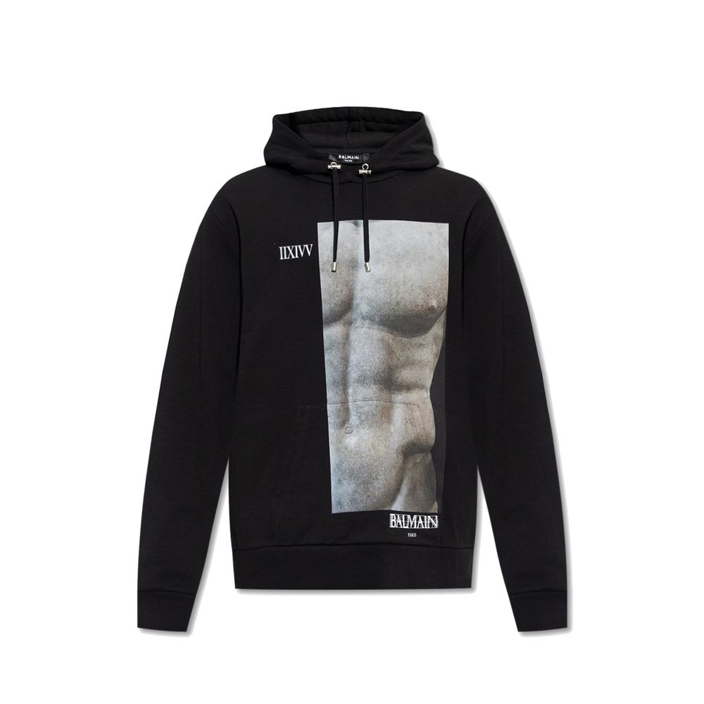 Balmain Black Cotton Sweatshirt