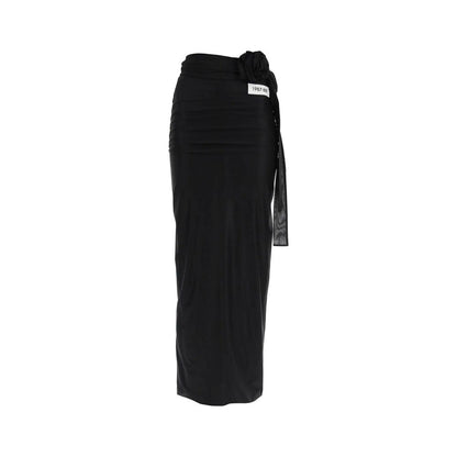 Dolce & Gabbana Black Elastane Long Skirt