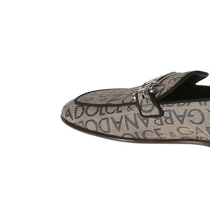 Dolce & Gabbana Brown Calfskin Slip-On Loafers