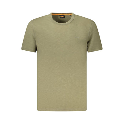 Hugo Boss Green Cotton T-Shirt