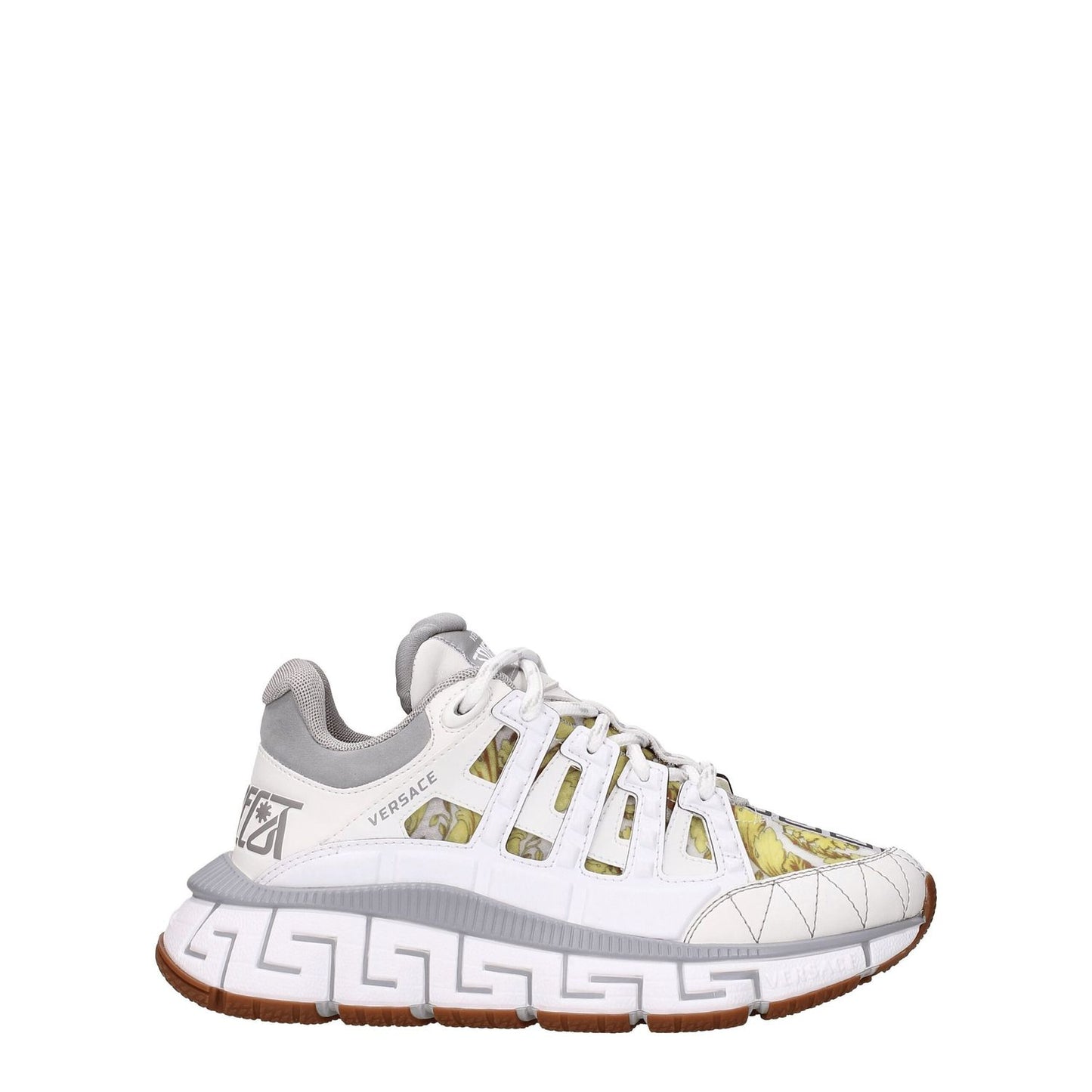 Versace White Leather Athletic Sneakers