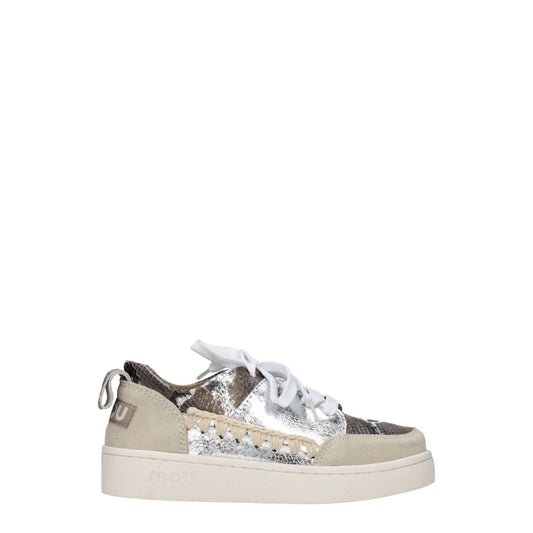 Mou Gray Leather Low Tops
