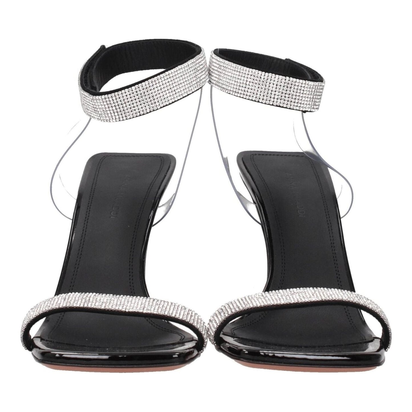 Amina Muaddi Black Crystals Stiletto Heels Sandals AM-8547274653961-EU36/US6