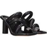 Ambush Black Leather Stiletto Heels Sandals AM-8547287597321-EU36/US6