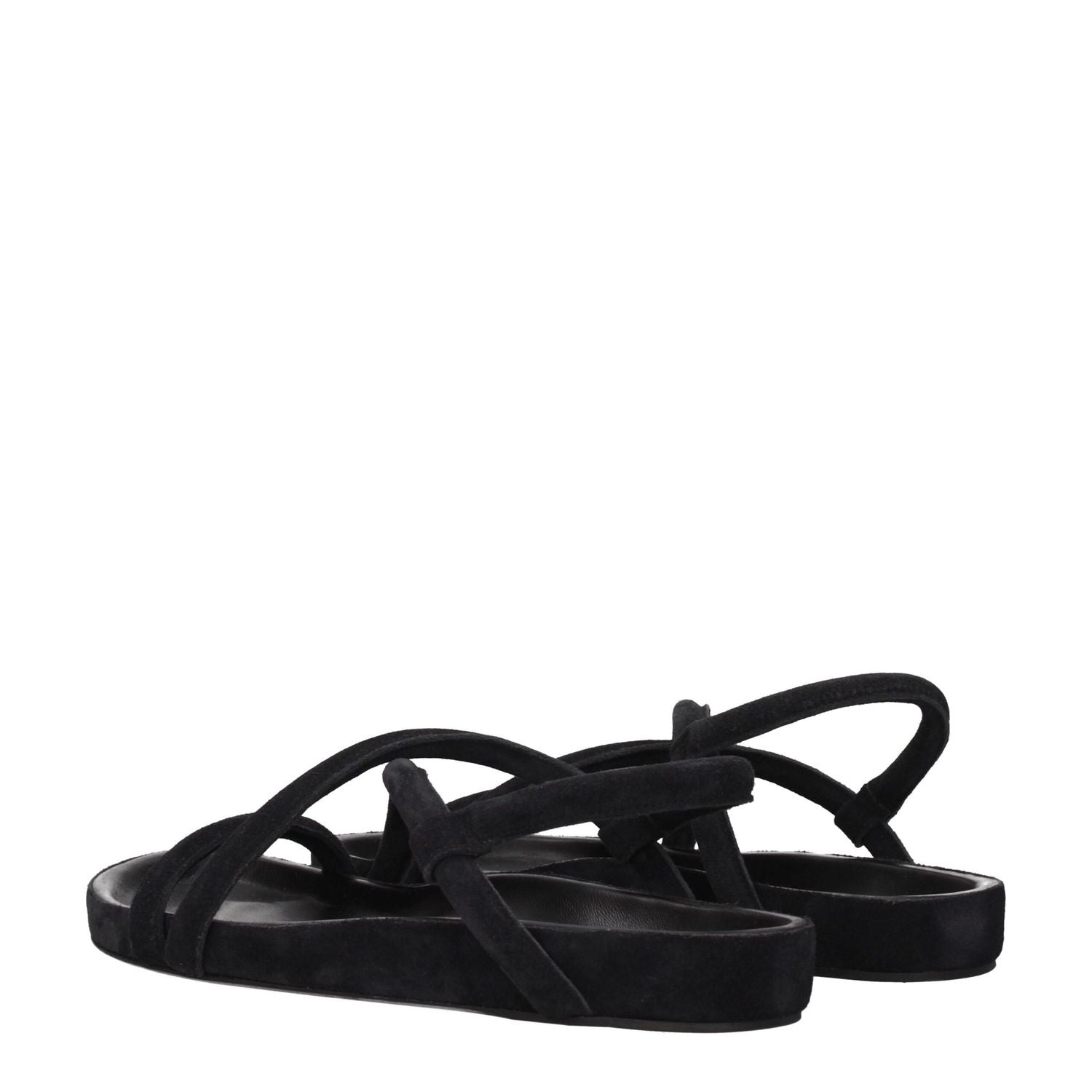 Isabel Marant Black Leather Flat Sandals