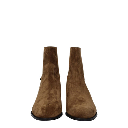 Celine Brown Leather Ankle Boots 1728,75667636384,Ankle - Boots - Shoes,Boots - Shoes,Brown,Celine,EU41.5/US8.5,EU42/US9,Men,New with tags,Shoes