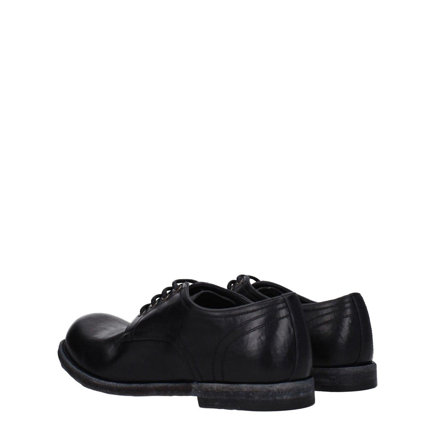 Dolce & Gabbana Black Leather Oxfords And Derbies