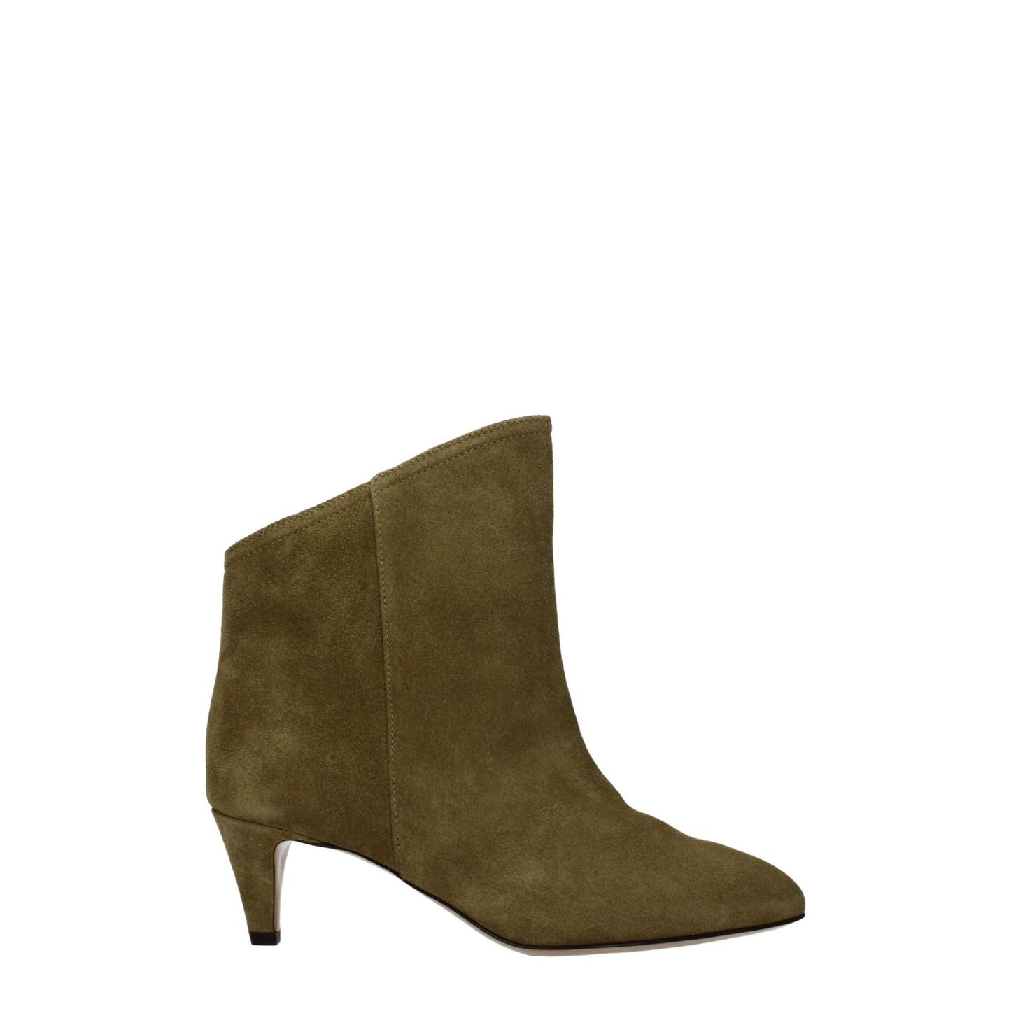 Isabel Marant Gray Leather Ankle Boots with suede finish, pointy toe, mid heels, and leather sole, MPN BO0024FAA1A32S50TA